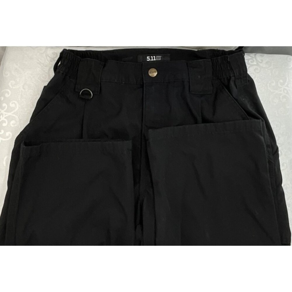 511 Black‎ Pants Multiple Pockets Elastic Waistband 30x32